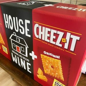 House wine and cheez it pack